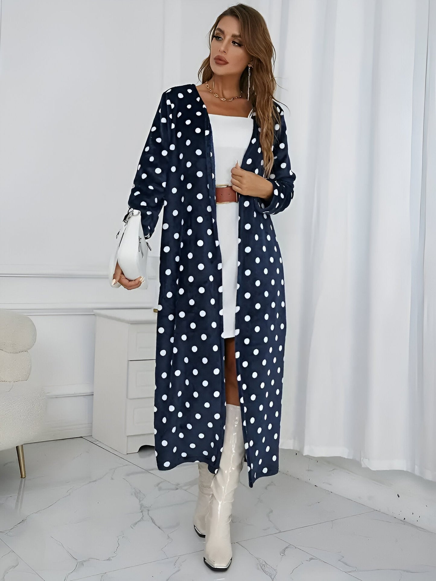 Elisa | Midi-vest met dalmatiërmotief