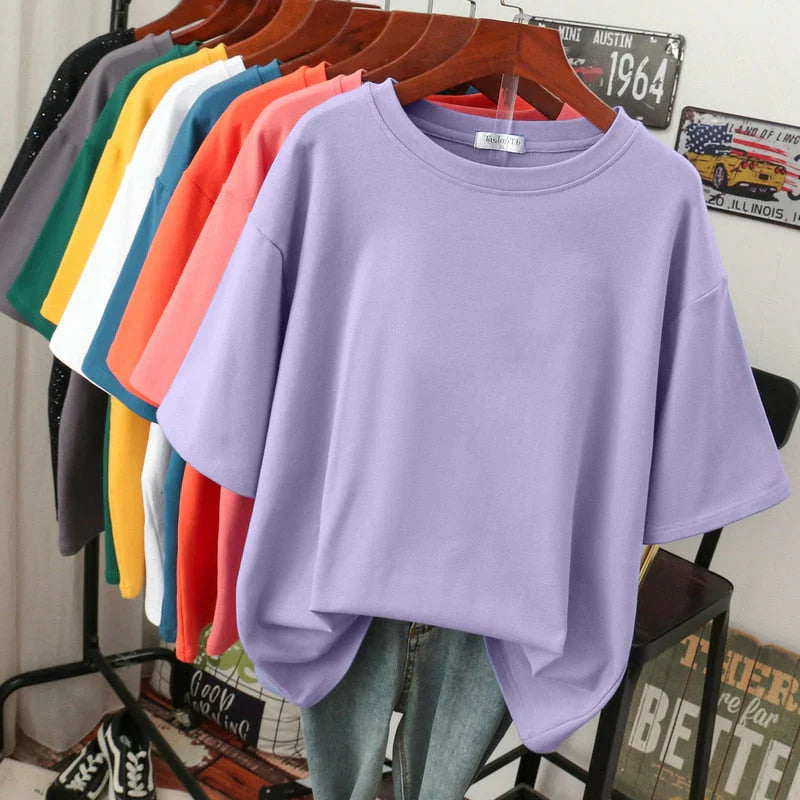 Rhoswen – T-shirt van oversized katoen