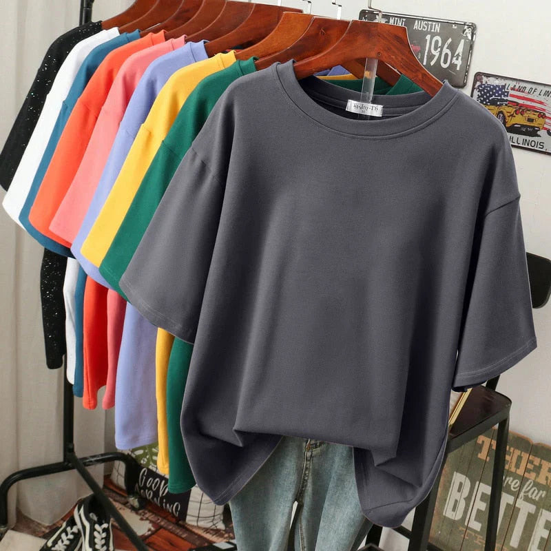 Rhoswen – T-shirt van oversized katoen