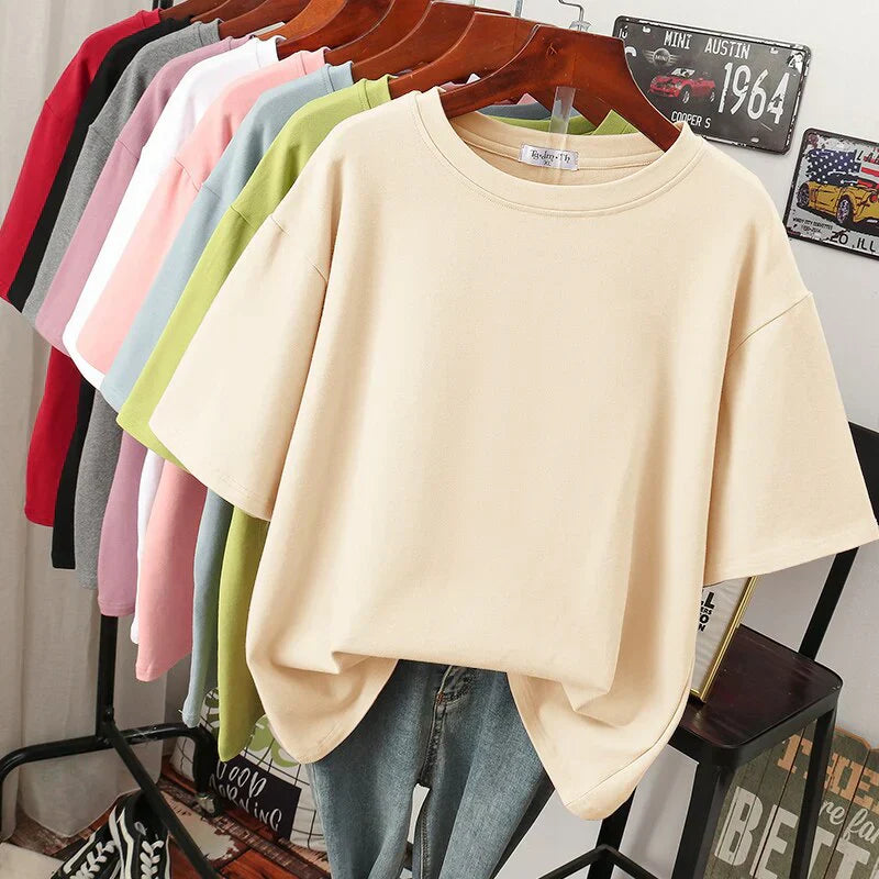 Rhoswen – T-shirt van oversized katoen