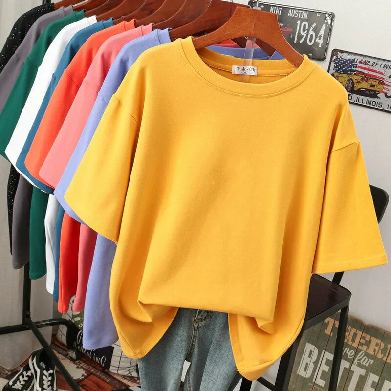 Rhoswen – T-shirt van oversized katoen