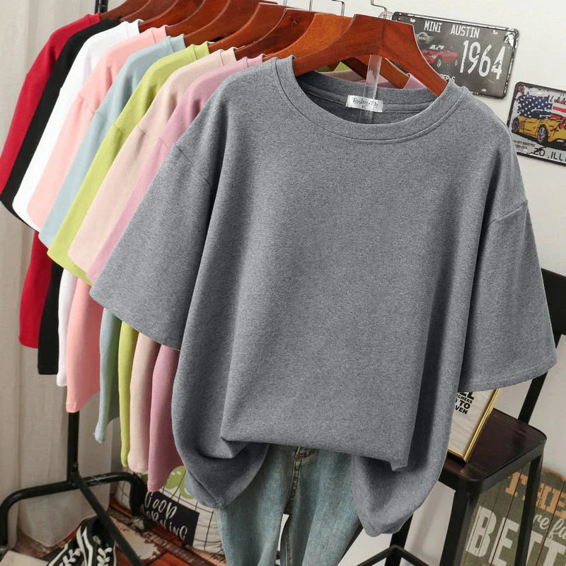Rhoswen – T-shirt van oversized katoen