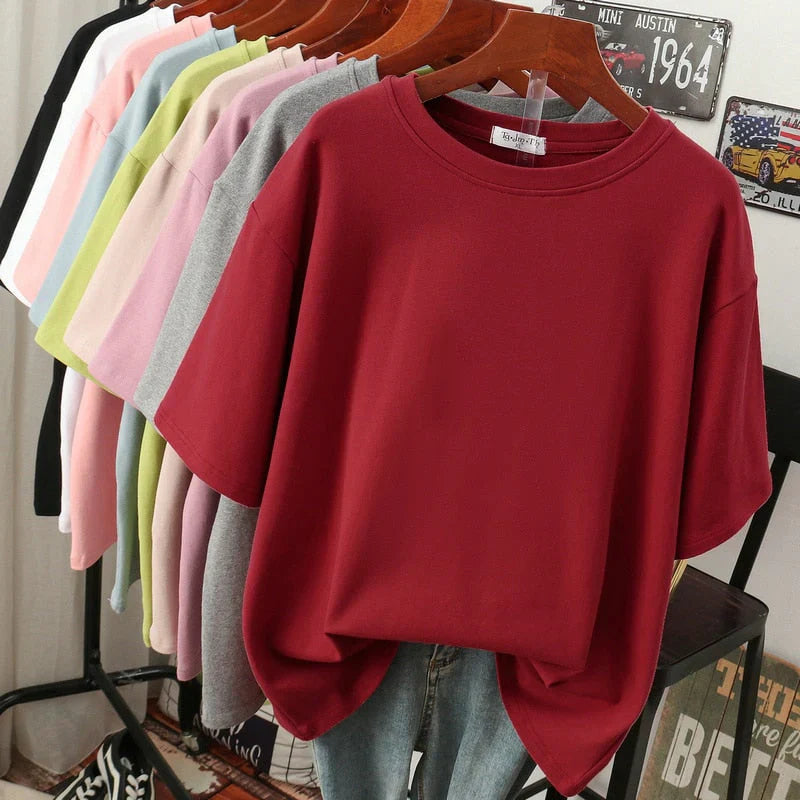 Rhoswen – T-shirt van oversized katoen