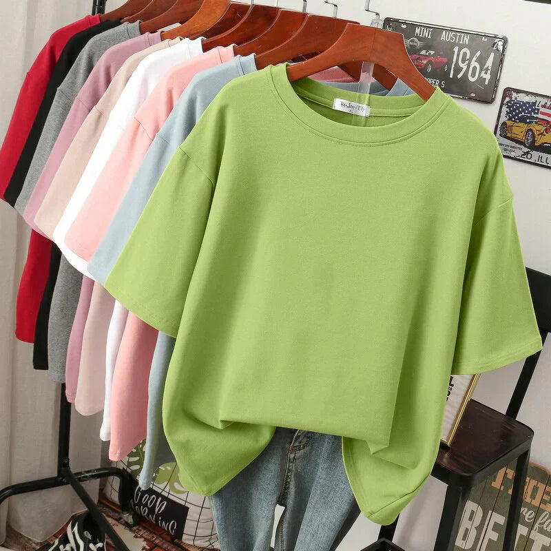 Rhoswen – T-shirt van oversized katoen