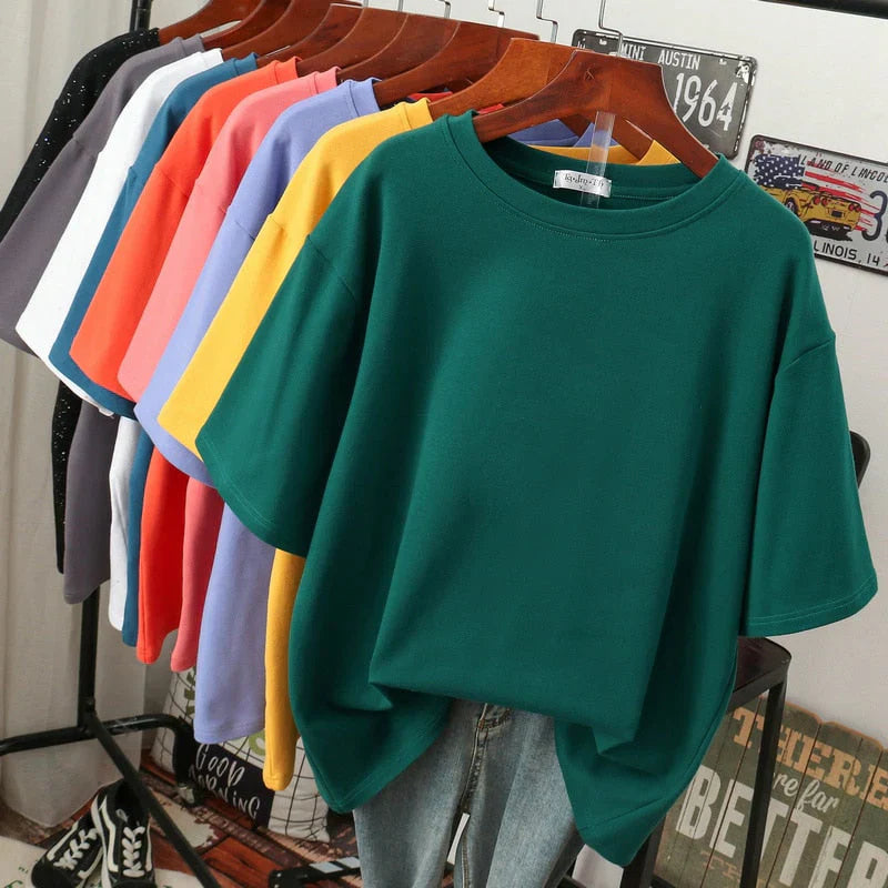 Rhoswen – T-shirt van oversized katoen