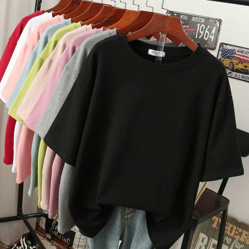 Rhoswen – T-shirt van oversized katoen
