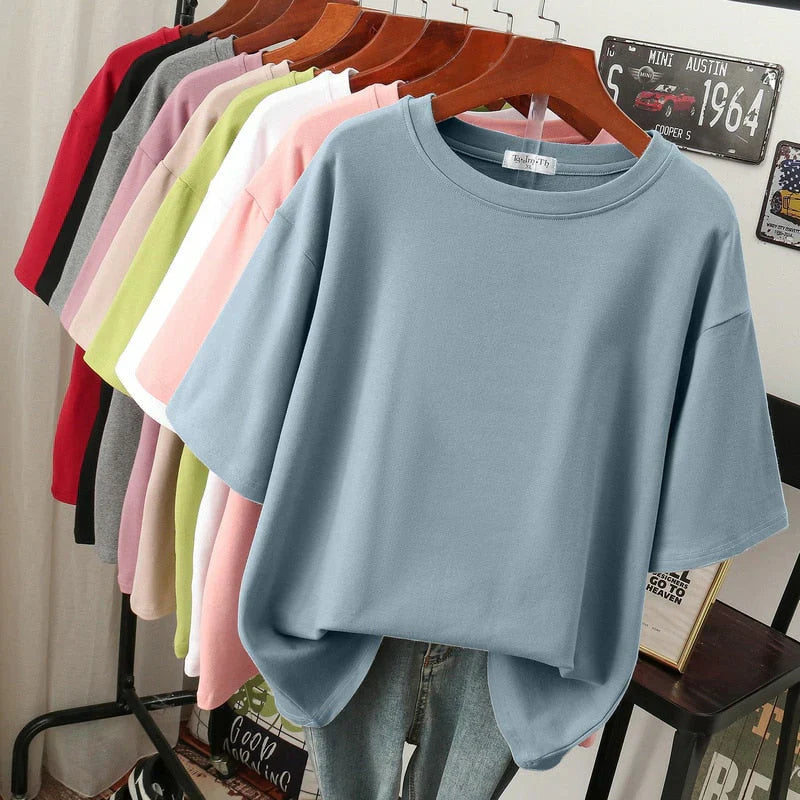 Rhoswen – T-shirt van oversized katoen