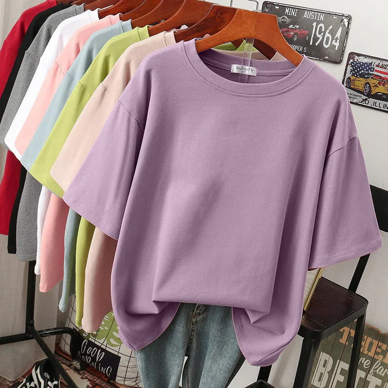 Rhoswen – T-shirt van oversized katoen