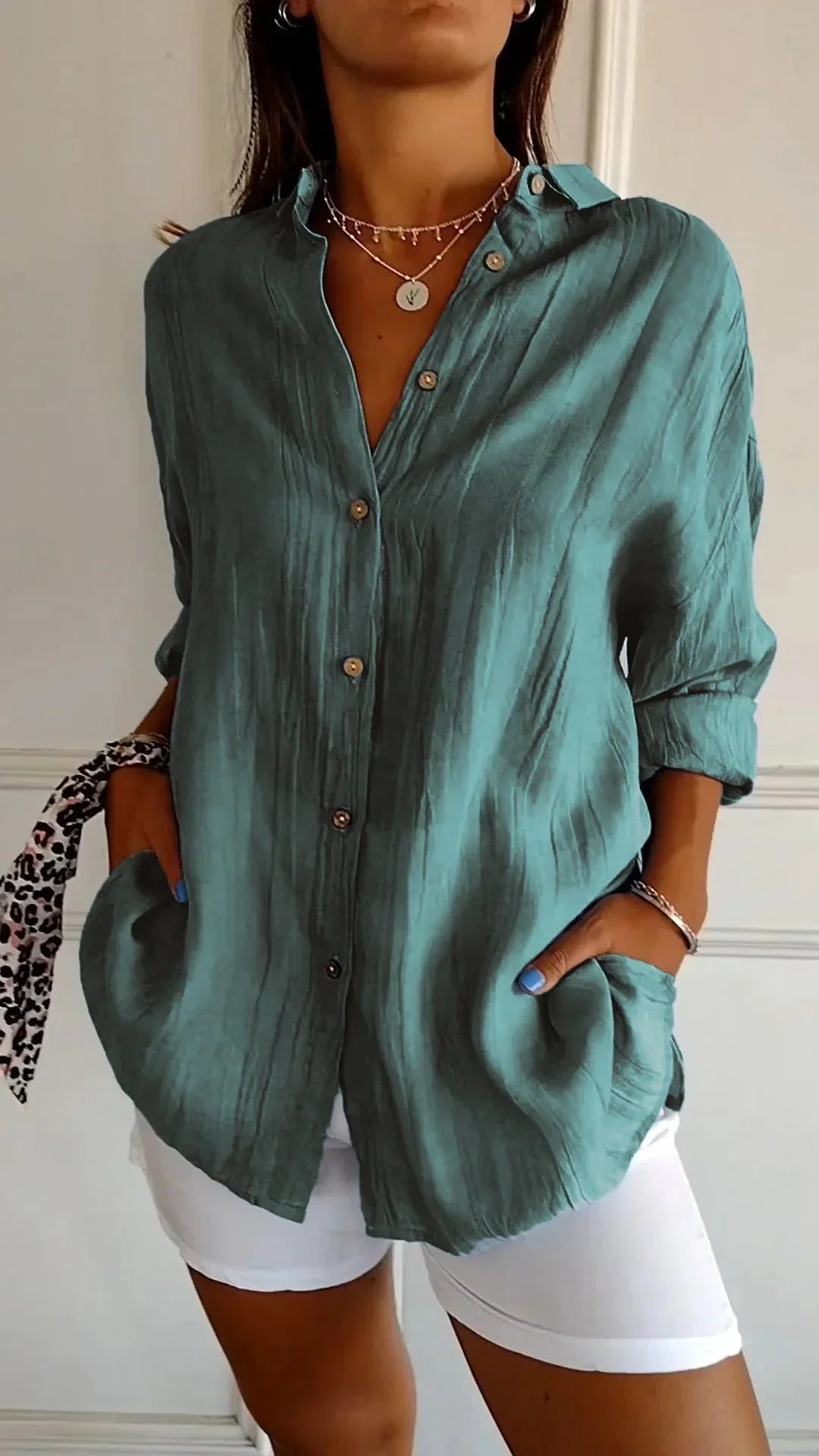 Auberis – Katoenen blouse van hoge kwaliteit