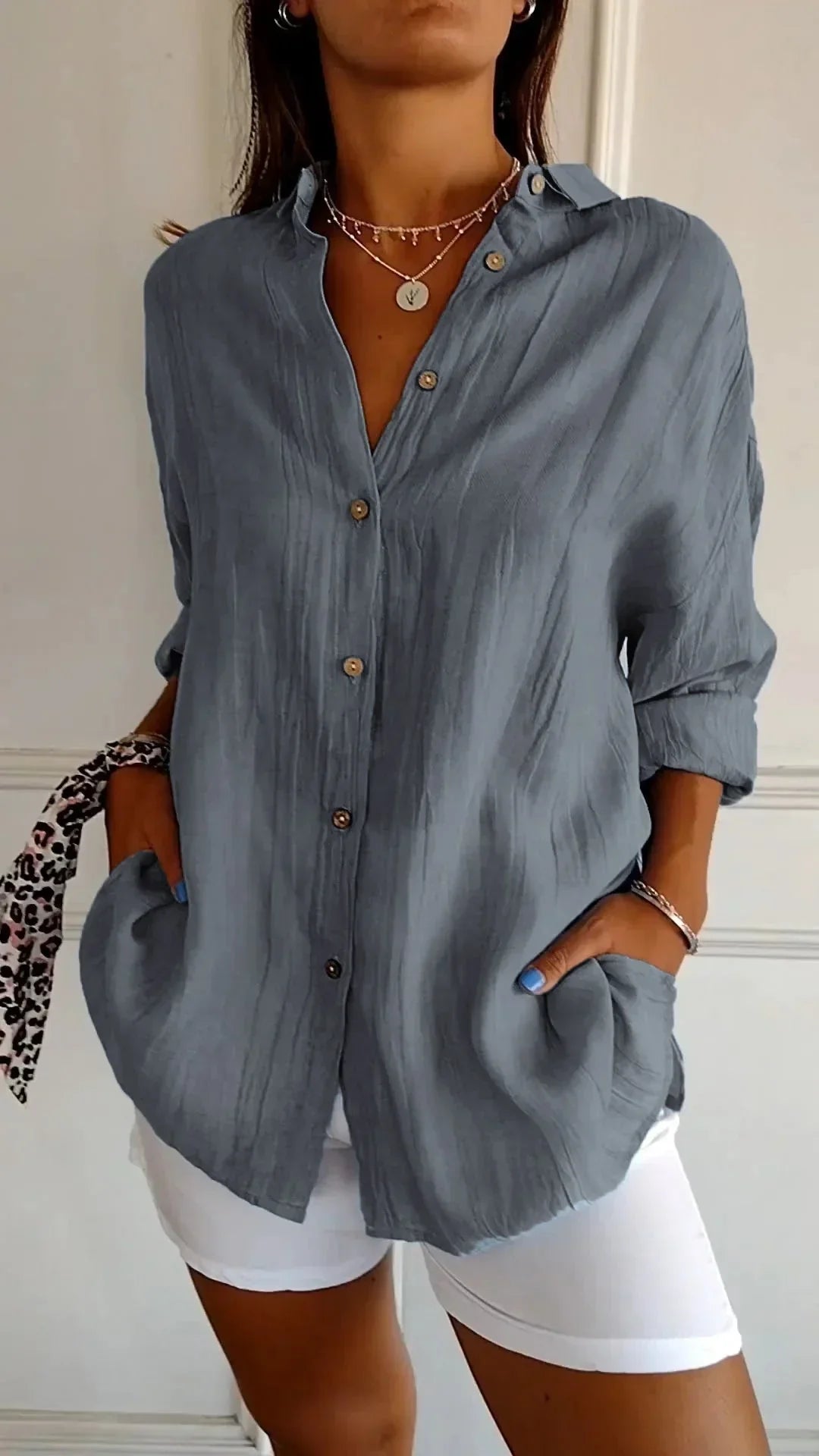 Auberis – Katoenen blouse van hoge kwaliteit