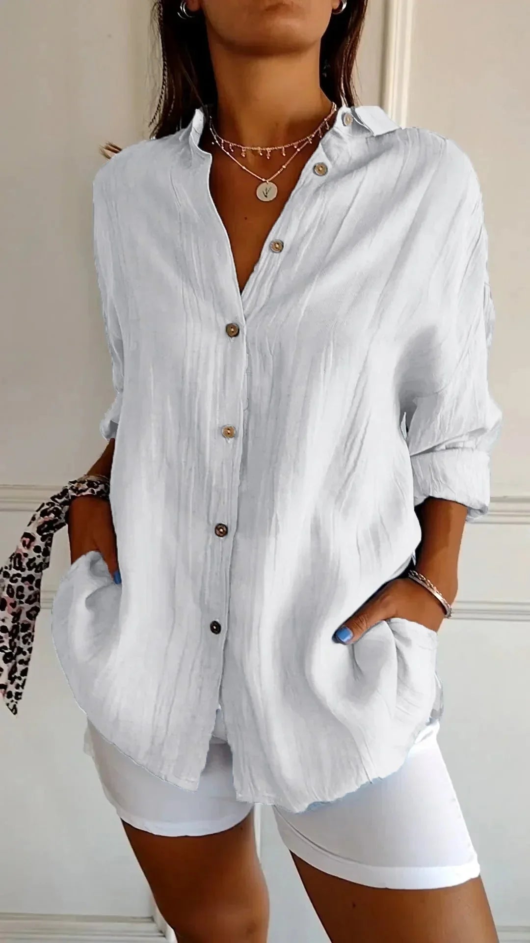 Auberis – Katoenen blouse van hoge kwaliteit