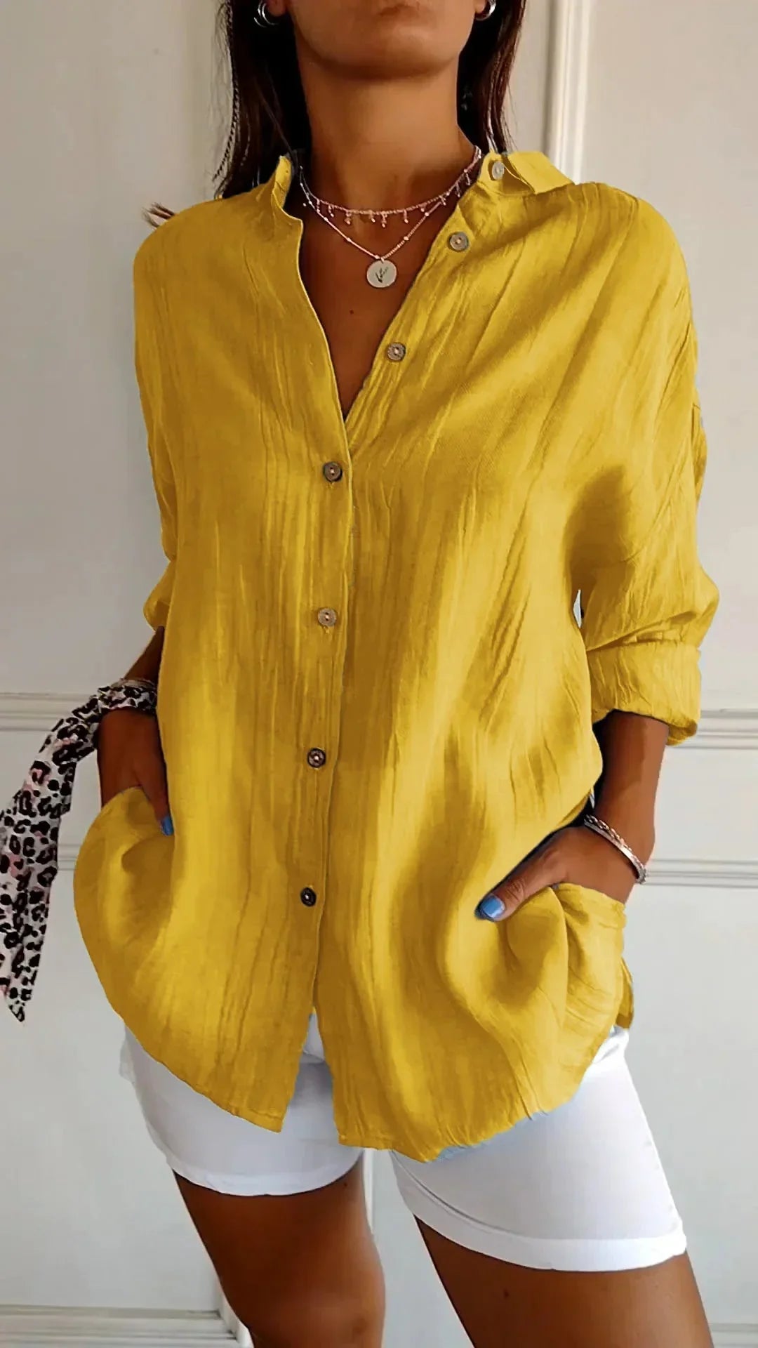 Auberis – Katoenen blouse van hoge kwaliteit
