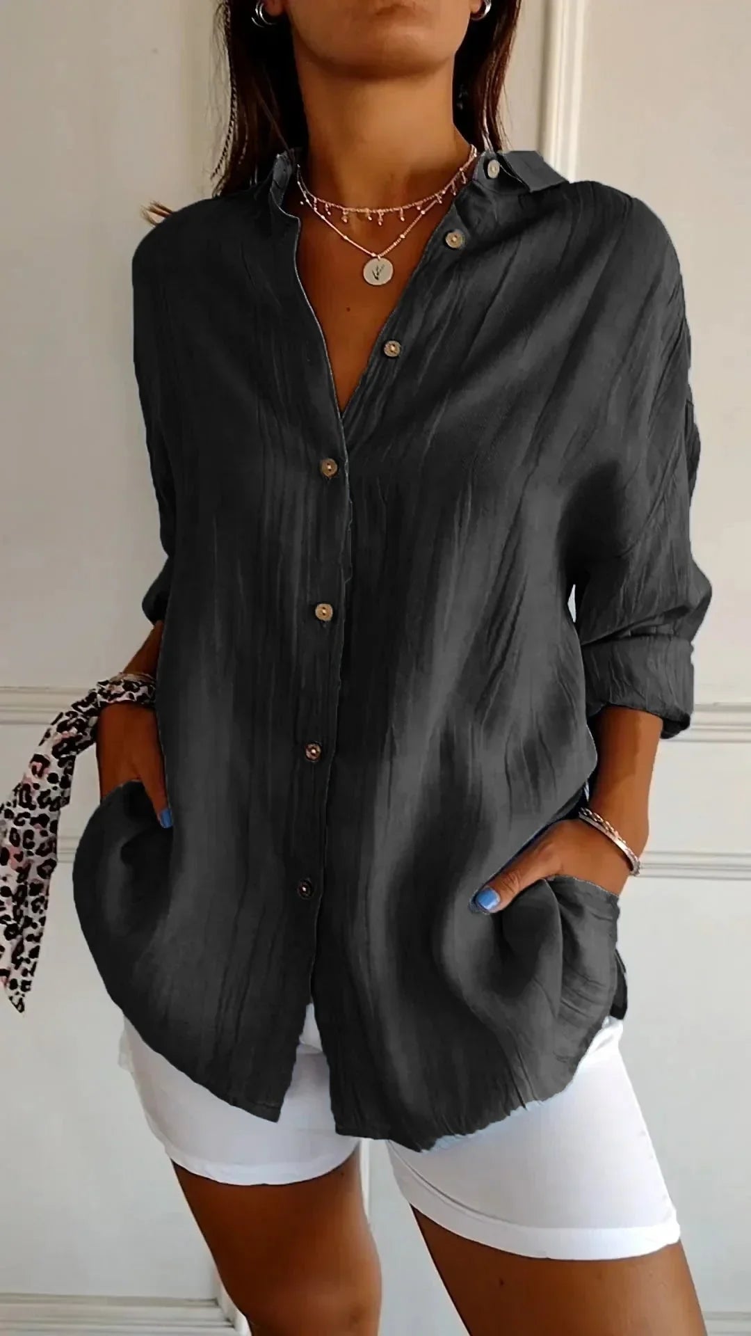 Auberis – Katoenen blouse van hoge kwaliteit