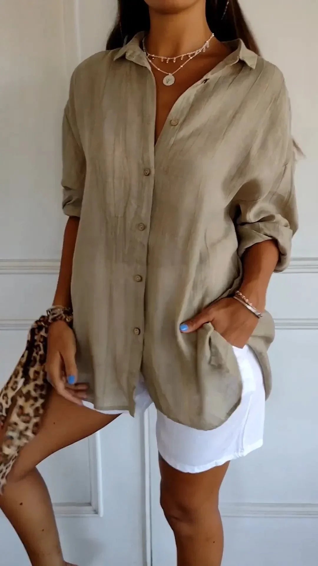 Auberis – Katoenen blouse van hoge kwaliteit