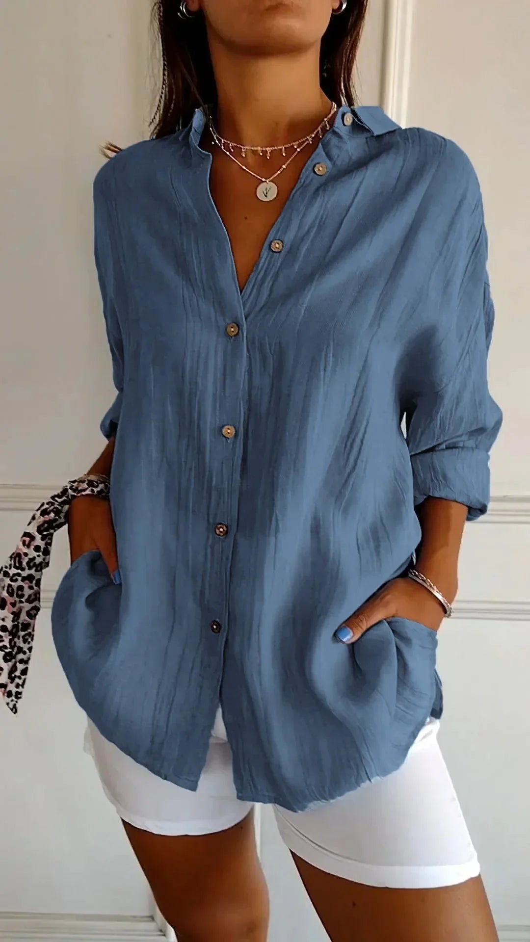 Auberis – Katoenen blouse van hoge kwaliteit