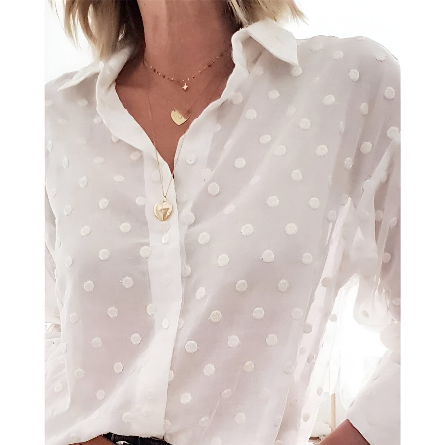 Alvi | Elegante blouse met stippen