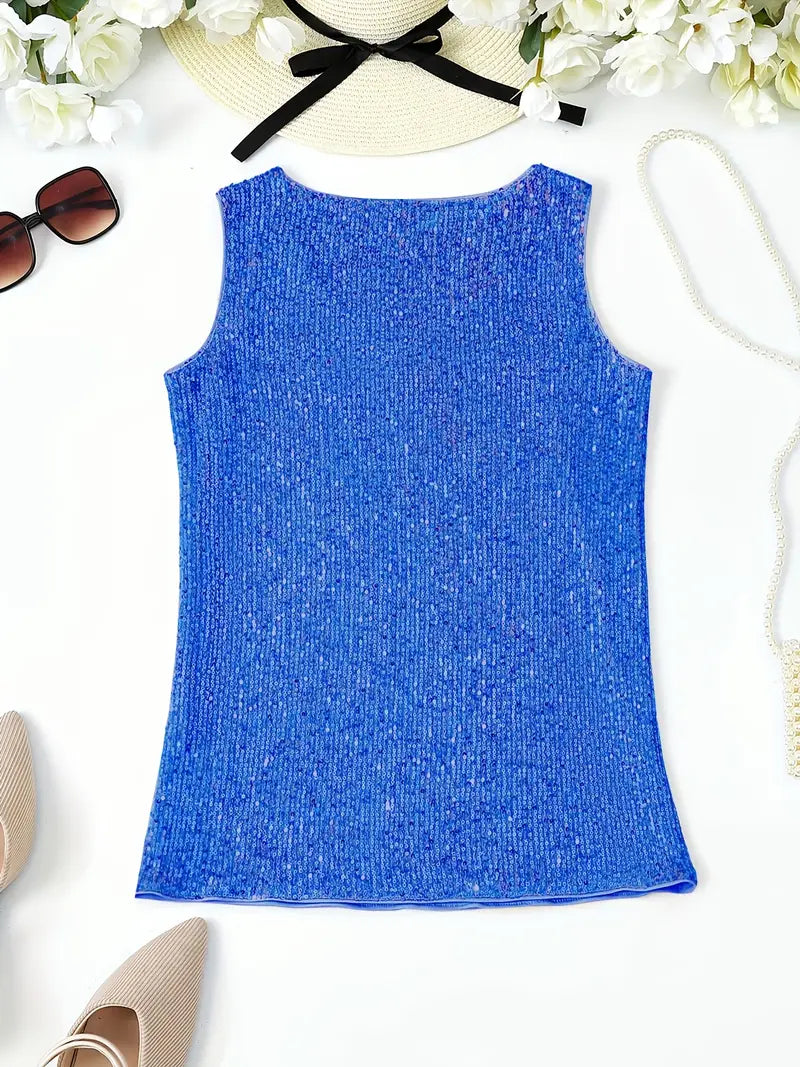 Uma - Elegante mouwloze top met paillette