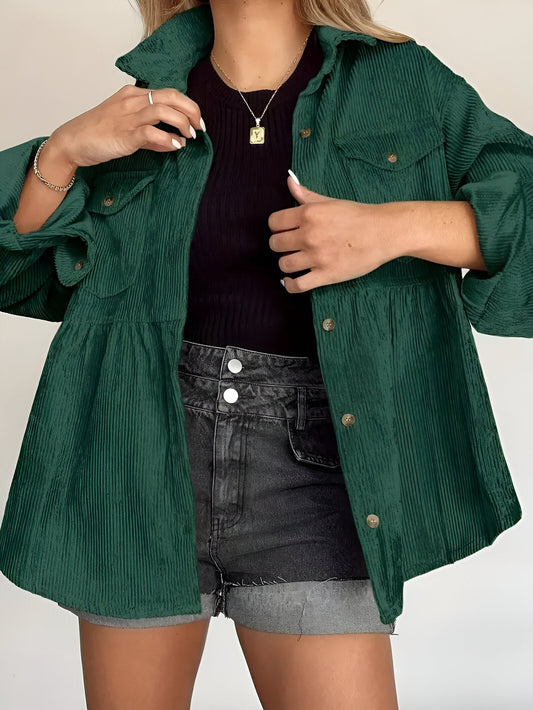 Alessia | Casual blouse met knoopsluiting en wijduitlopende mouwen