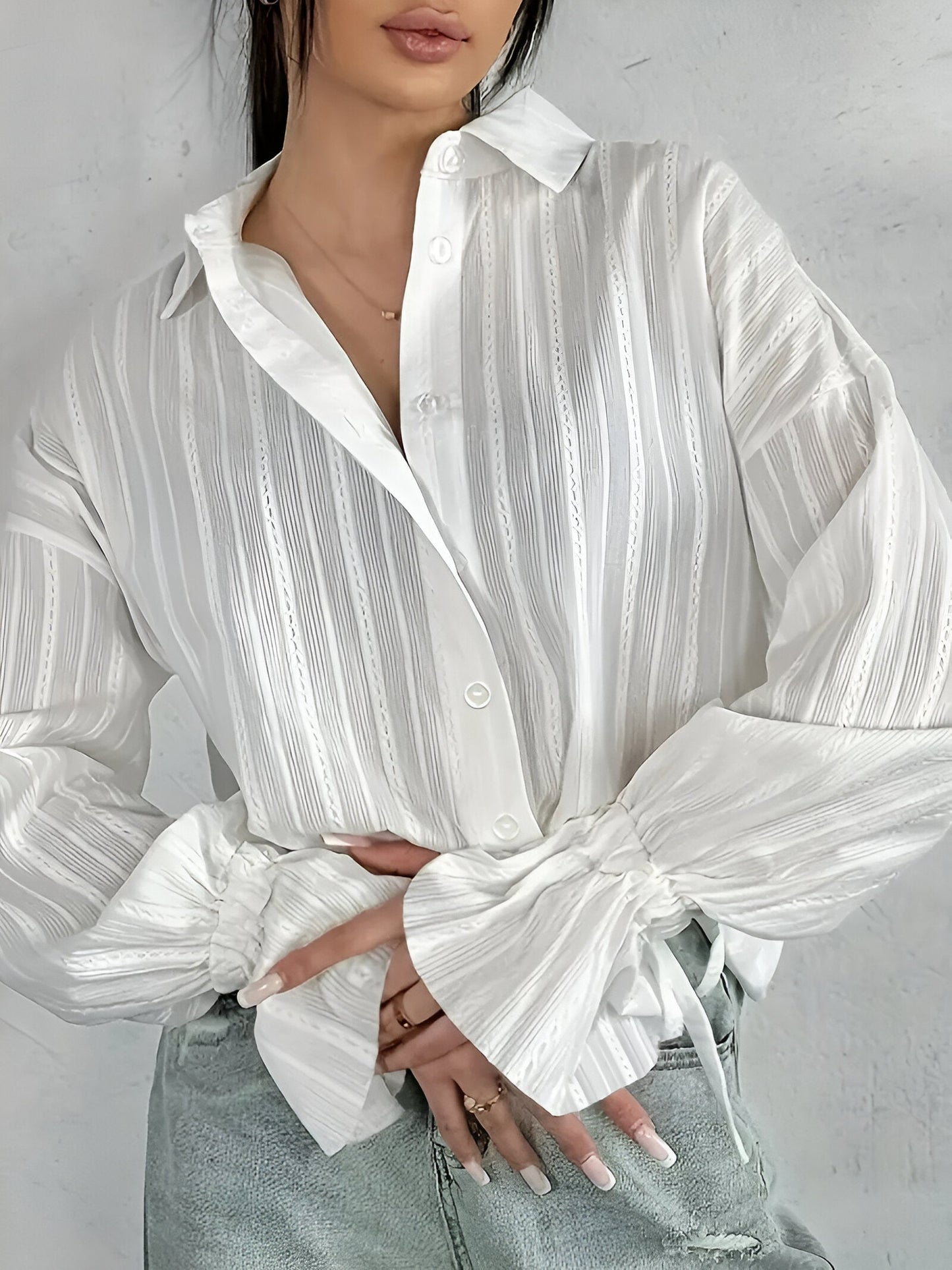 Jana | Elegant overhemd met geborduurde kraag