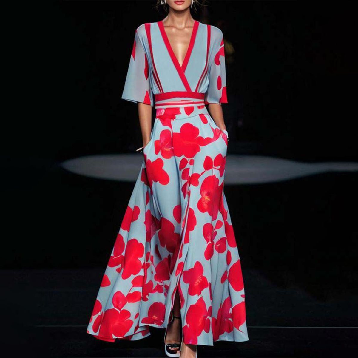 Elegante jurk met mouwe