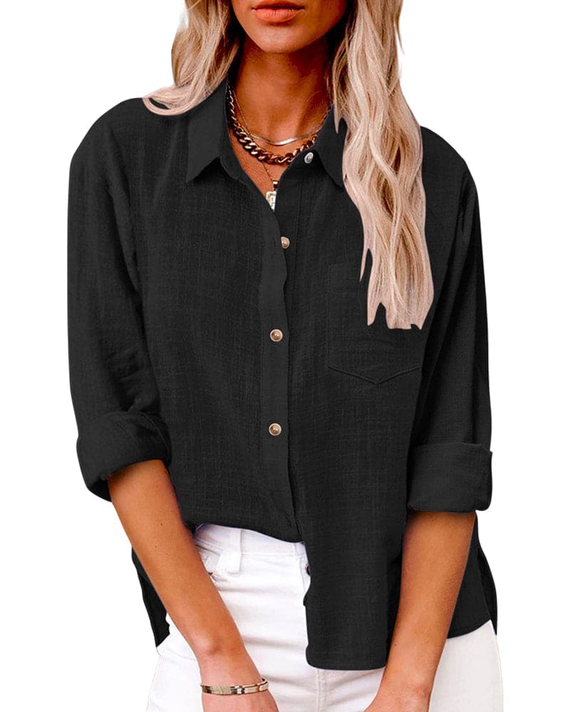 Zuki – Katoenen linnen blouse