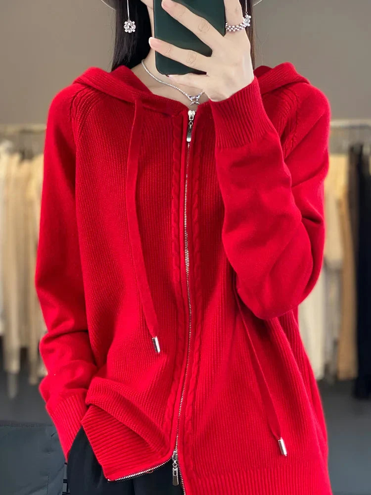 Chay | Luxueus vest met capucho