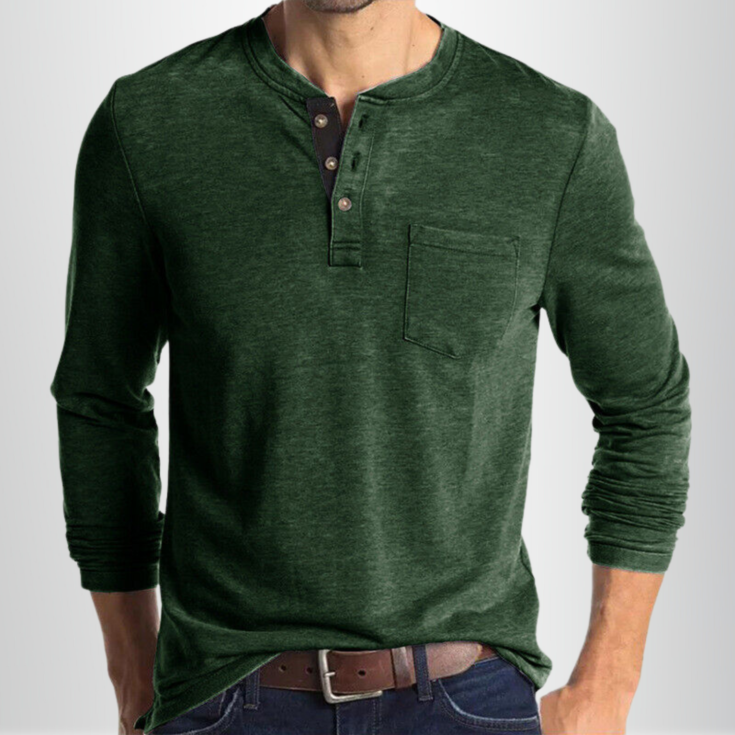 Charles - Heren-T-shirt met lange mouwen