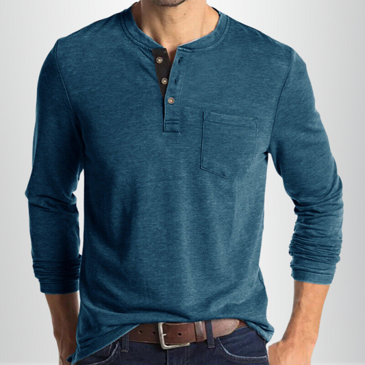 Charles - Heren-T-shirt met lange mouwen