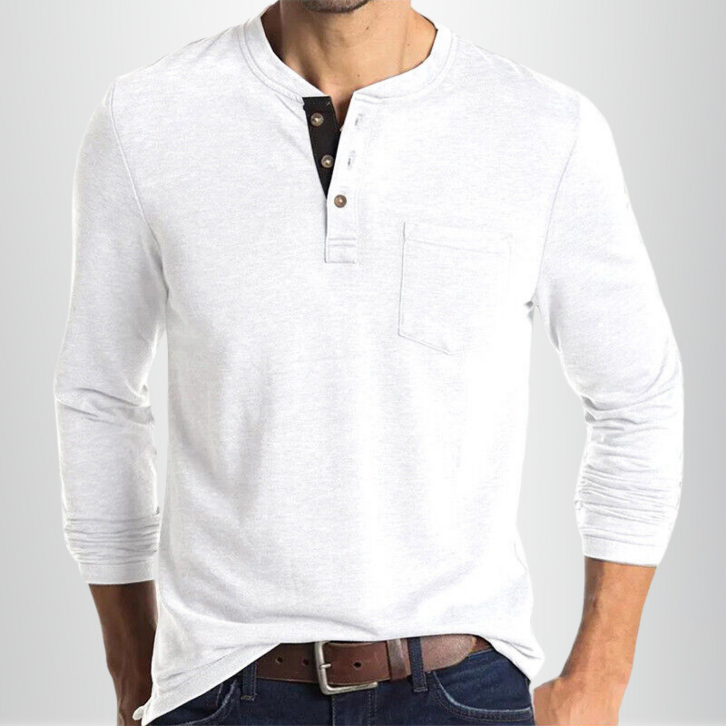 Charles - Heren-T-shirt met lange mouwen