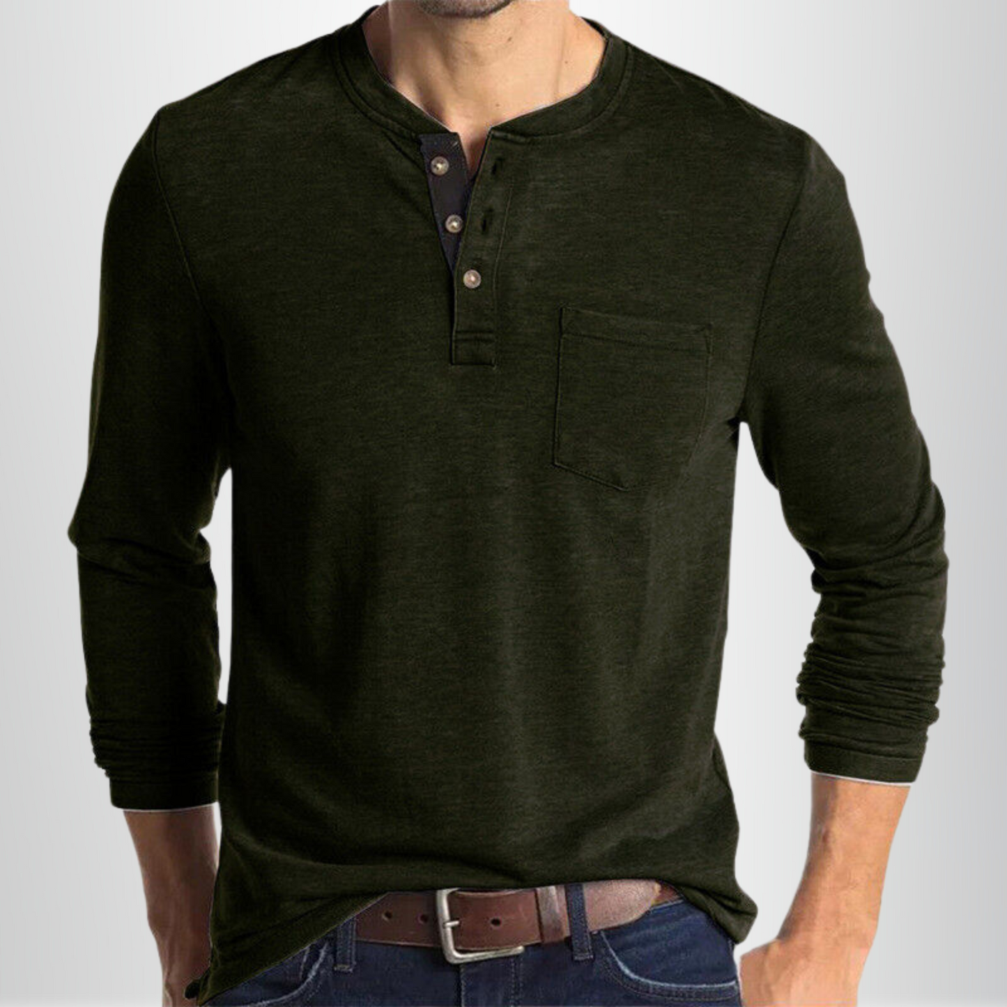 Charles - Heren-T-shirt met lange mouwen
