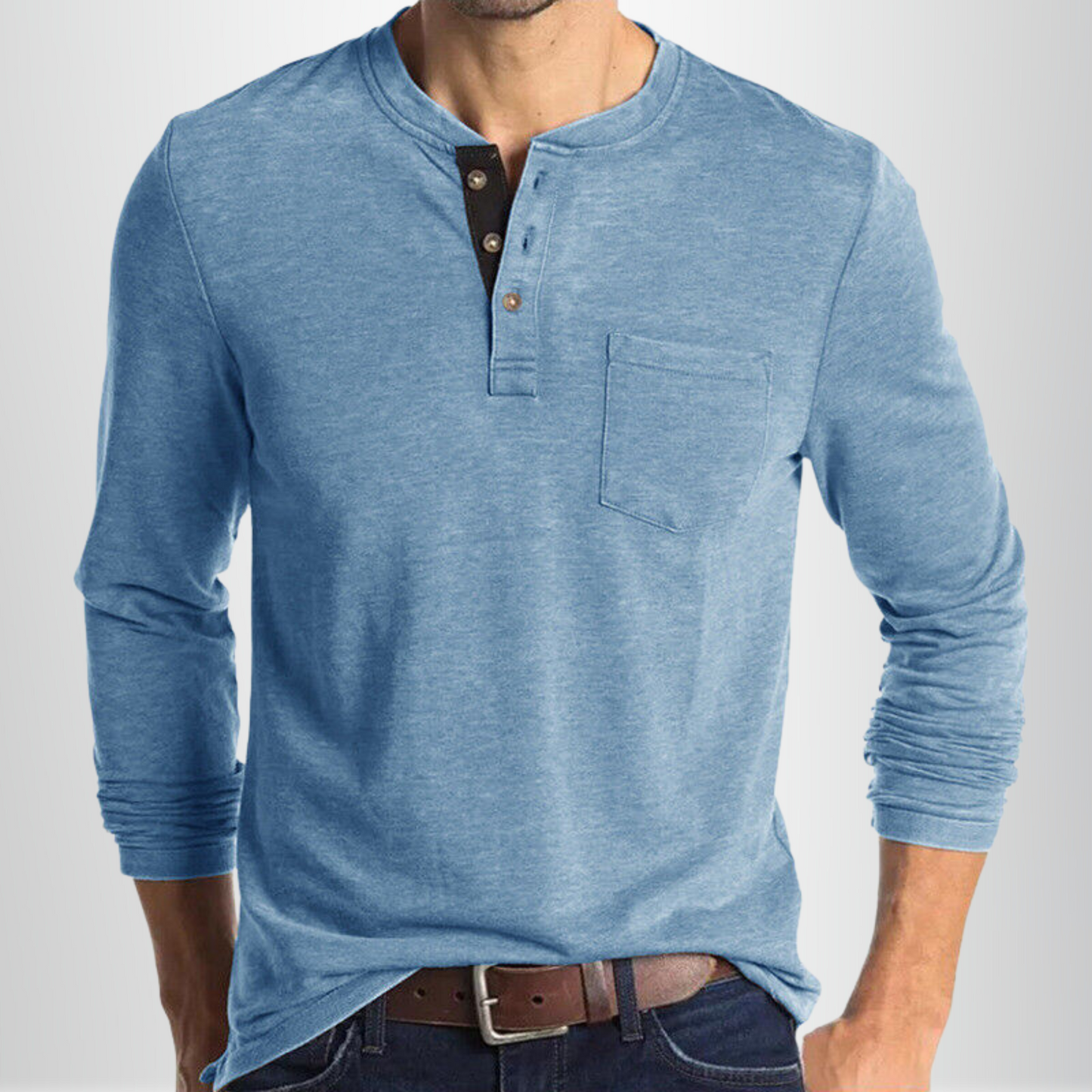 Charles - Heren-T-shirt met lange mouwen