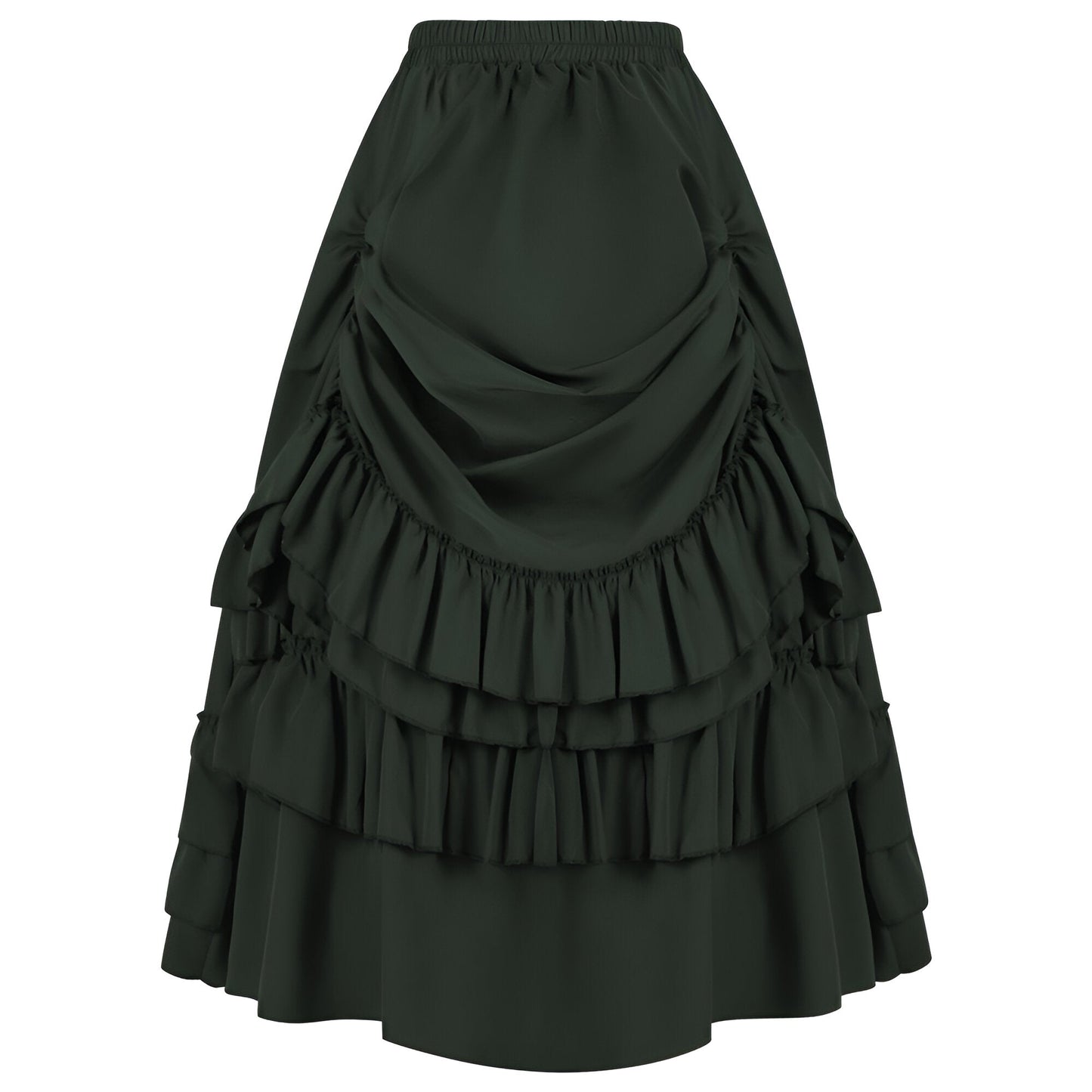 Philine | Charmante bruine basis met ruches in Victoriaanse stijl