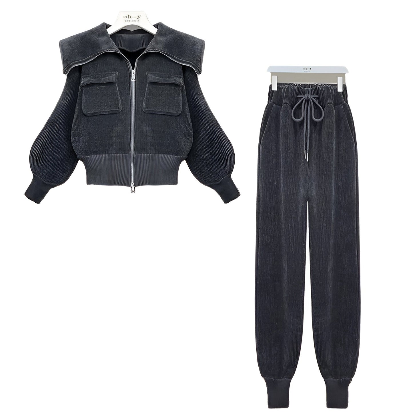 Fiona | Moeiteloos chique corduroy tweedelige set