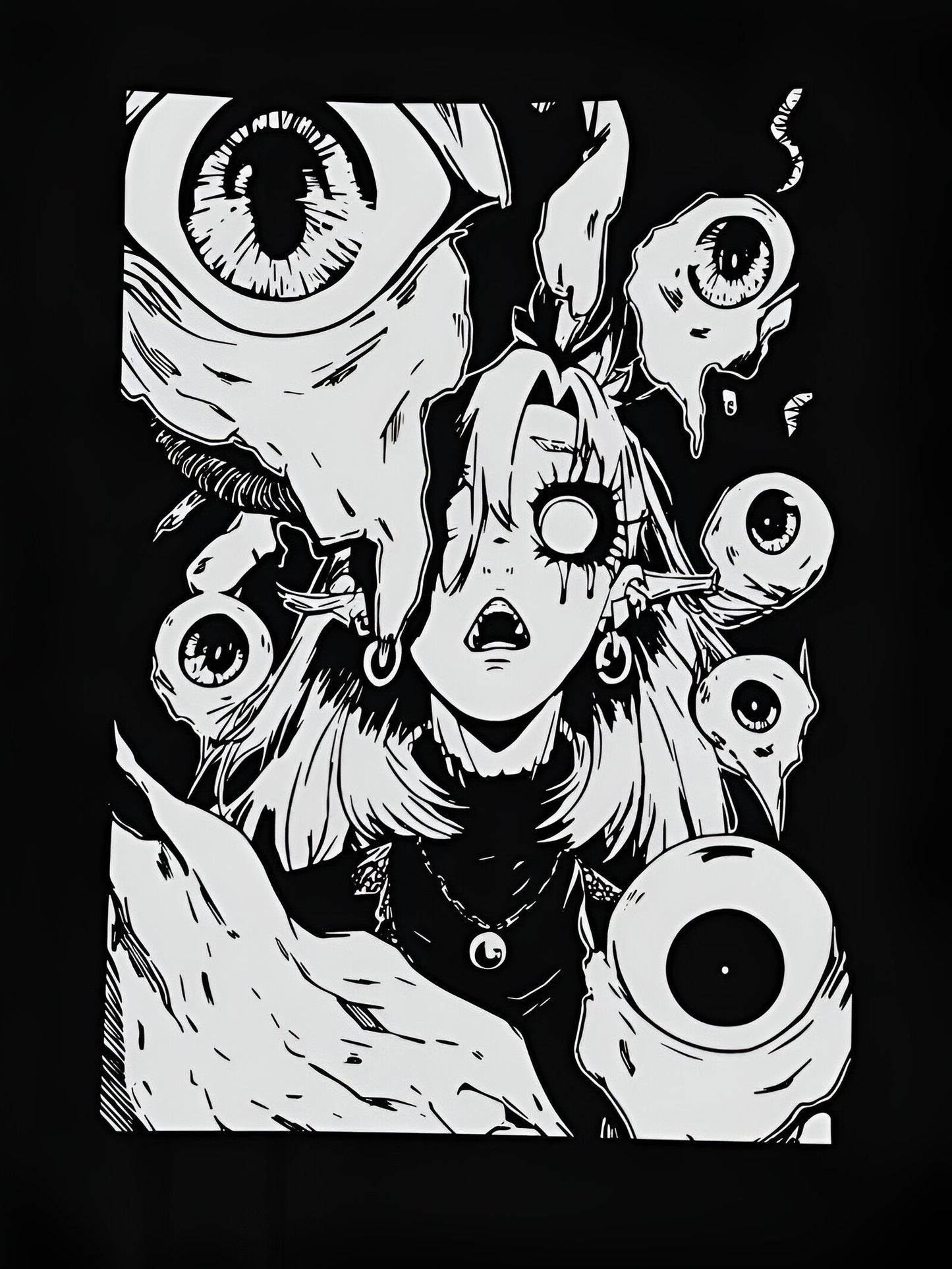 Morgan | Eng T-shirt met Halloween cartoonprint