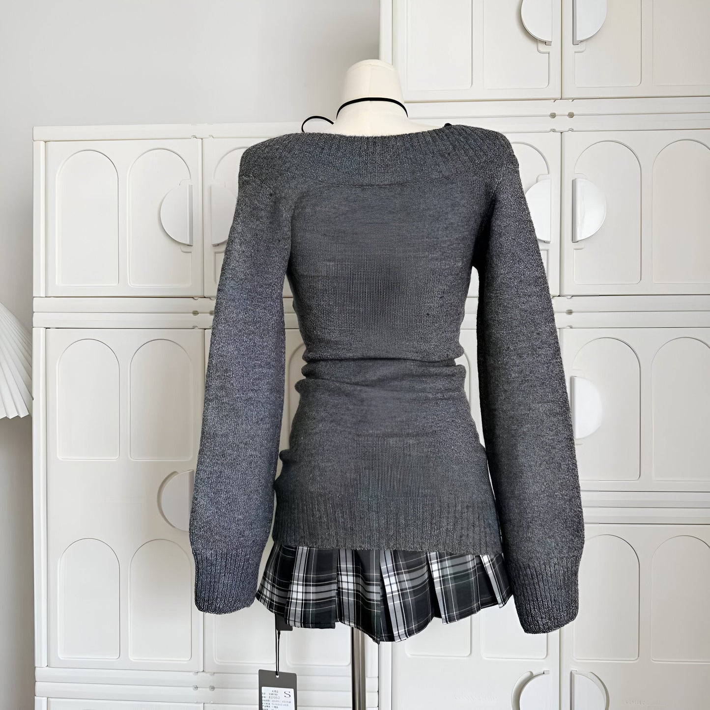 Klementine | Vrouw Gyaru Coquette V-hals Franse Vintage Trui Lange Mouw