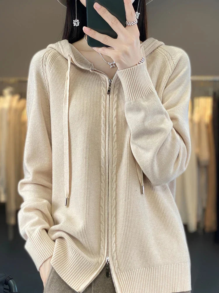 Chay | Luxueus vest met capucho