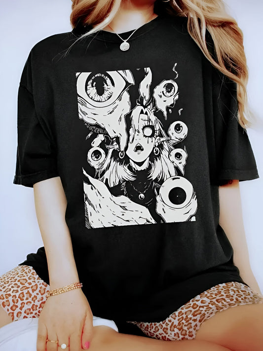 Morgan | Eng T-shirt met Halloween cartoonprint