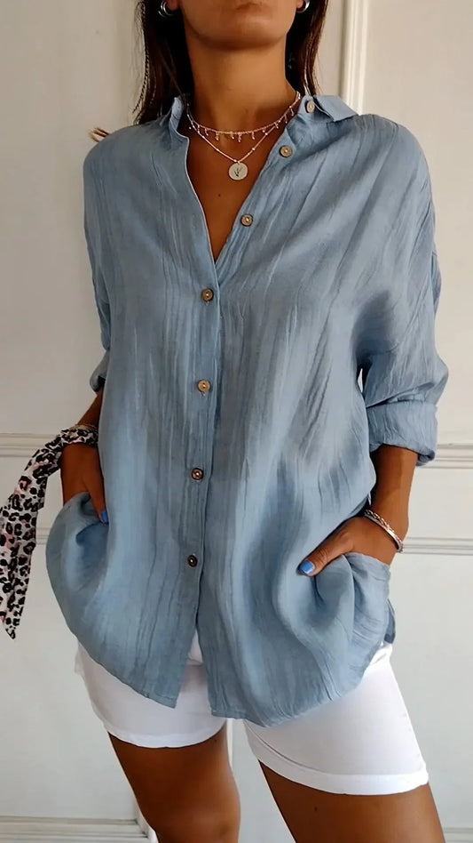 Auberis – Katoenen blouse van hoge kwaliteit