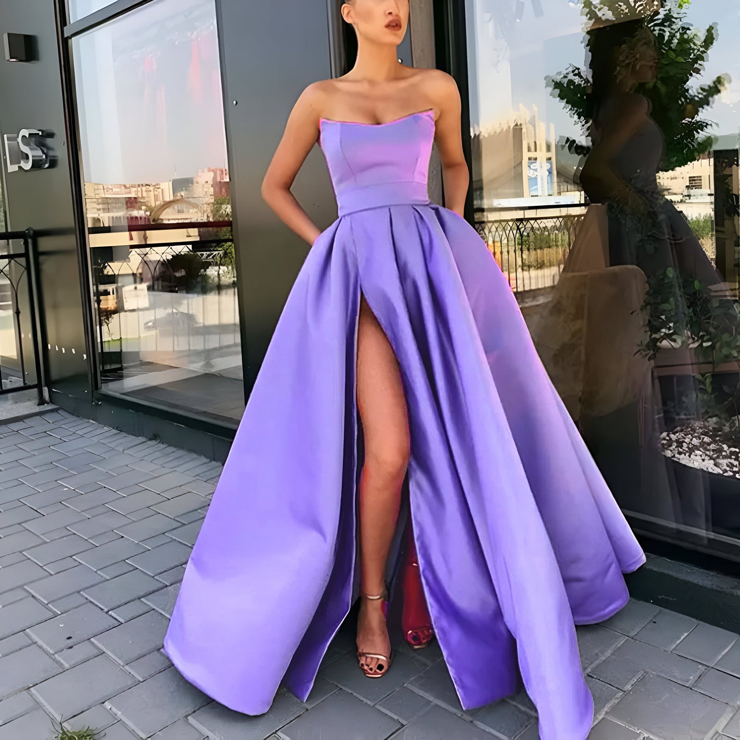 Madalena | Elegante avondjurk met hoge split